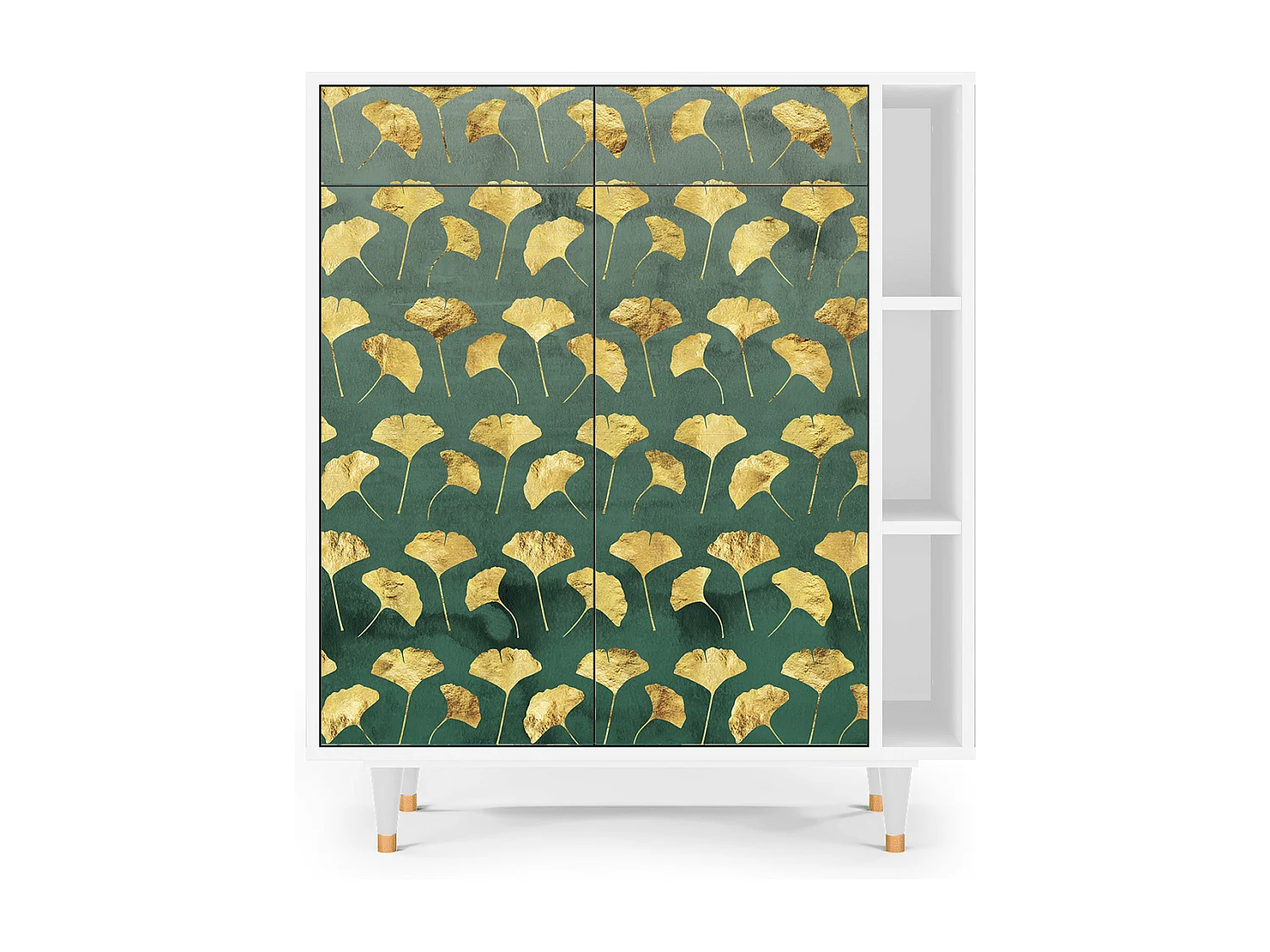 Dressoir - 96х110х41 cm - BS6 - Gingko leaves, Wit