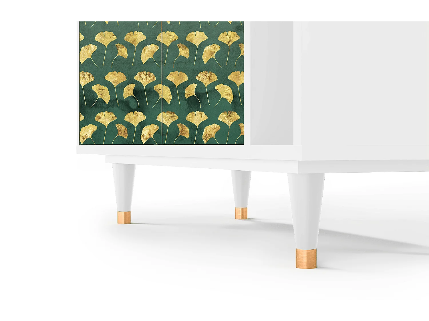 Credenza - 96х110х41 cm - BS6 - Gingko leaves, Bianco