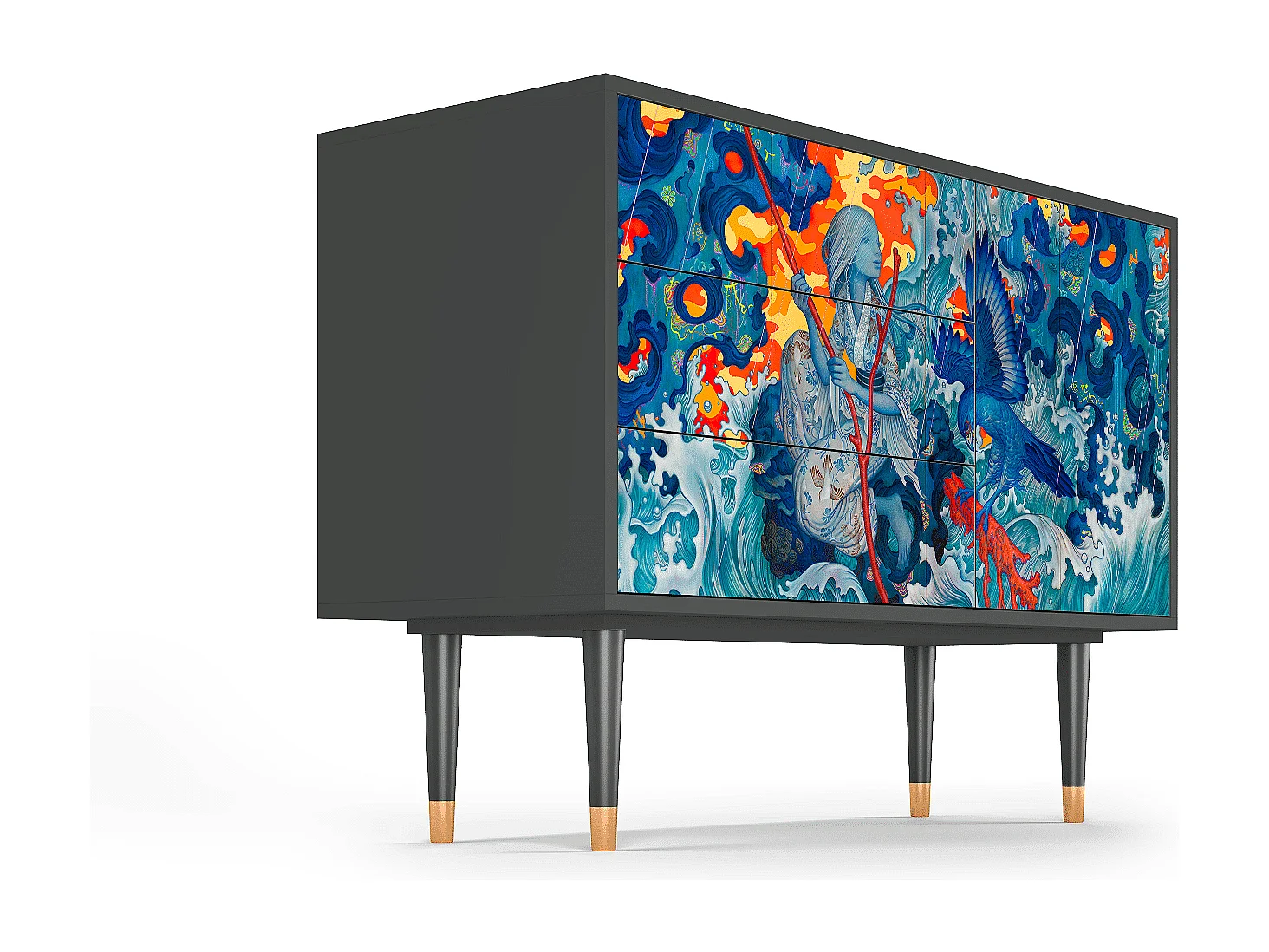 Sideboard - 115х84х41 cm - S3 - The Girl - James Jean, Anthrazit