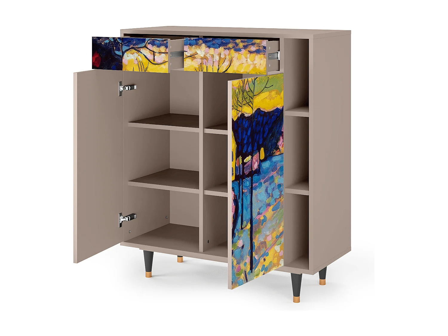 Dressoir - 96х110х41 cm - BS6 - Winter Landscape, Latte