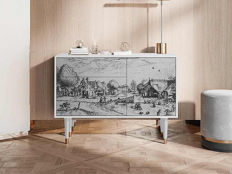 Kredens - 115х84х41 cm - S3 - Country Village, Biały