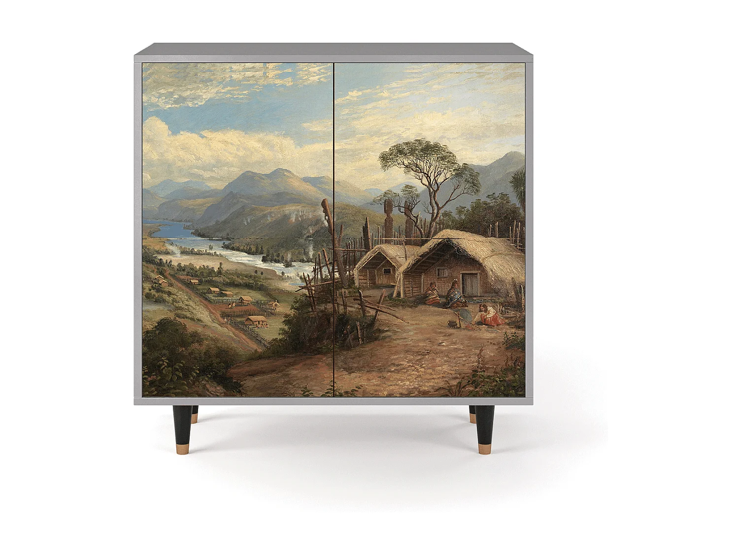 Buffet - 94x96x48 cm - BS3 - View Across the Plains , Gris