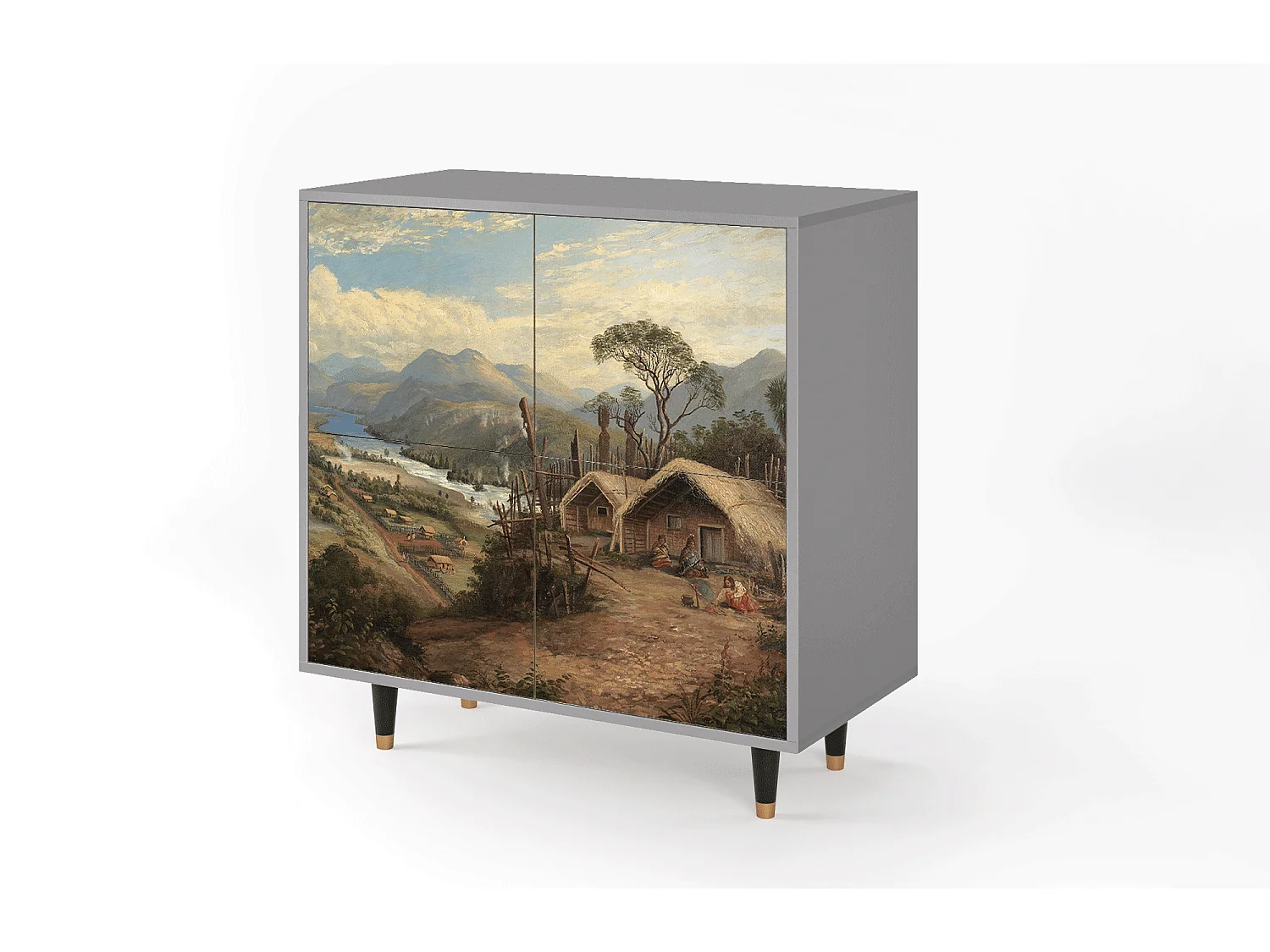 Buffet - 94x96x48 cm - BS3 - View Across the Plains , Gris
