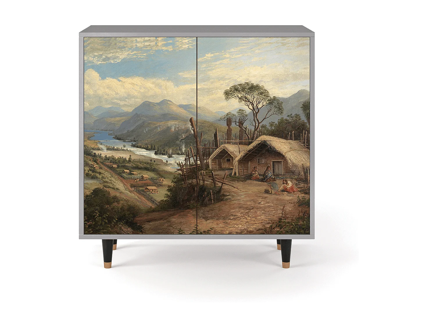 Buffet - 94x96x48 cm - BS3 - View Across the Plains , Gris