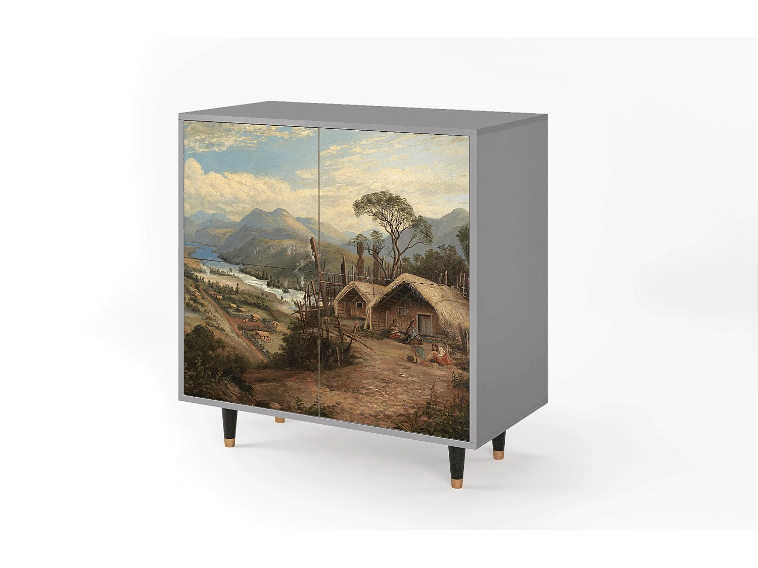 Buffet - 94x96x48 cm - BS3 - View Across the Plains , Gris