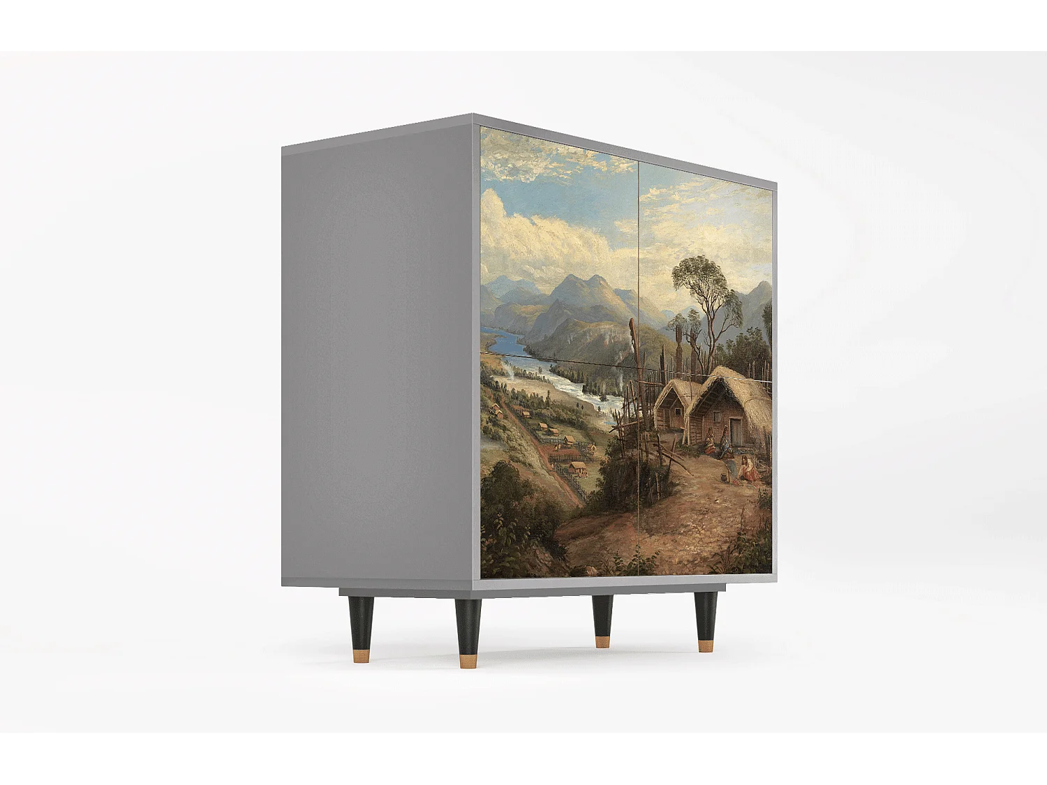 Buffet - 94x96x48 cm - BS3 - View Across the Plains , Gris