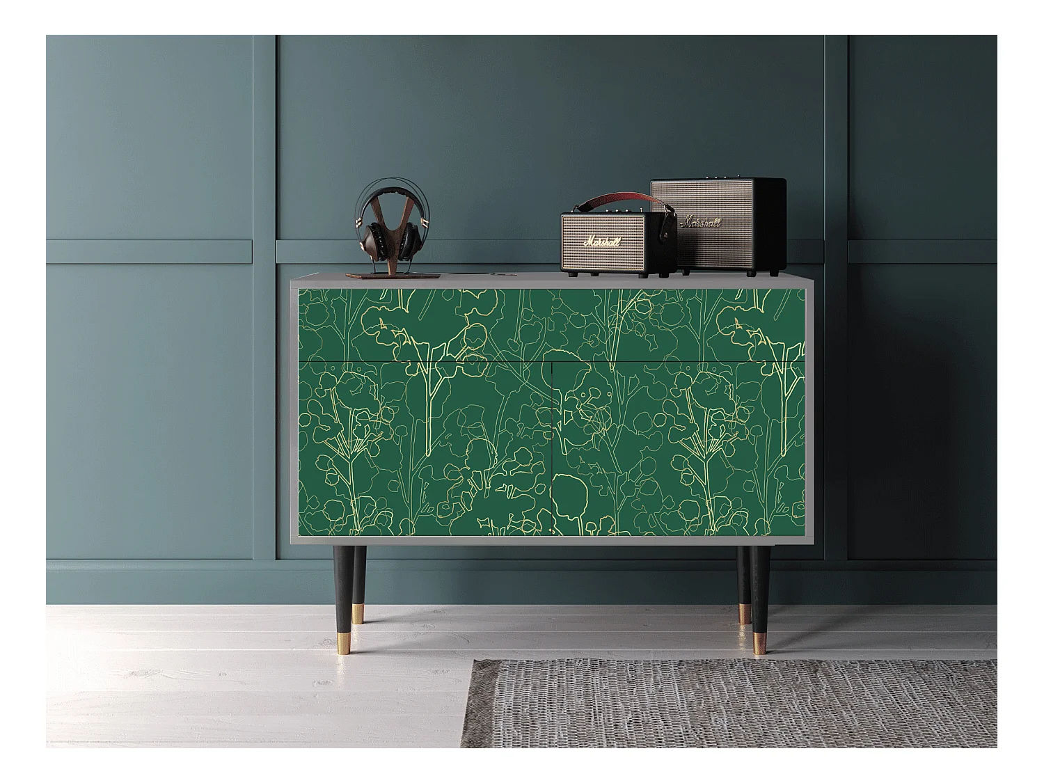 Sideboard - 115x85x48 cm - BS4 - Emerald Forest, Grau