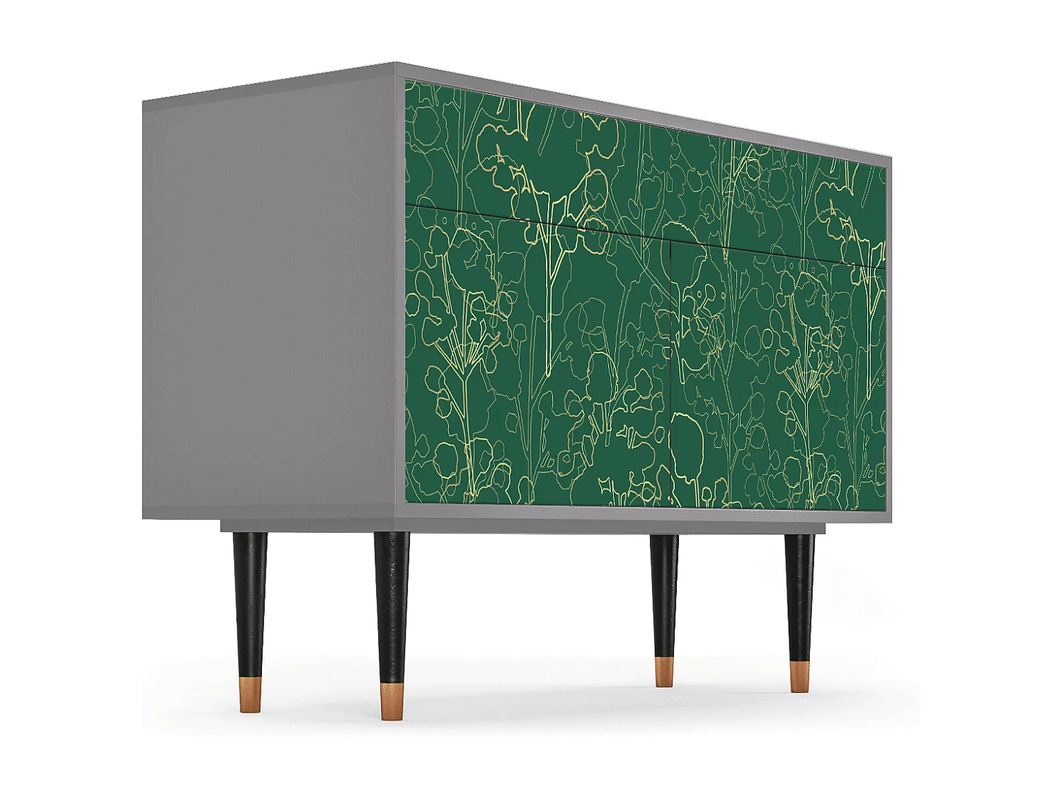 Kredens - 115x85x48 cm - BS4 - Emerald Forest, Szary