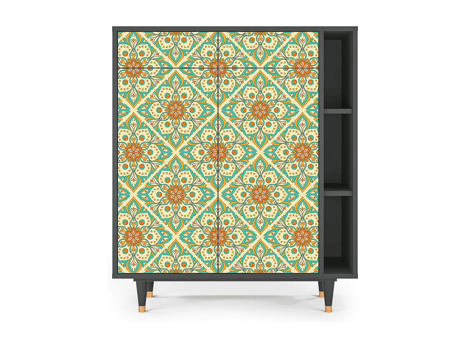 Credenza - 96х110х41 cm - BS6 - Hindu Daisy, Antracite