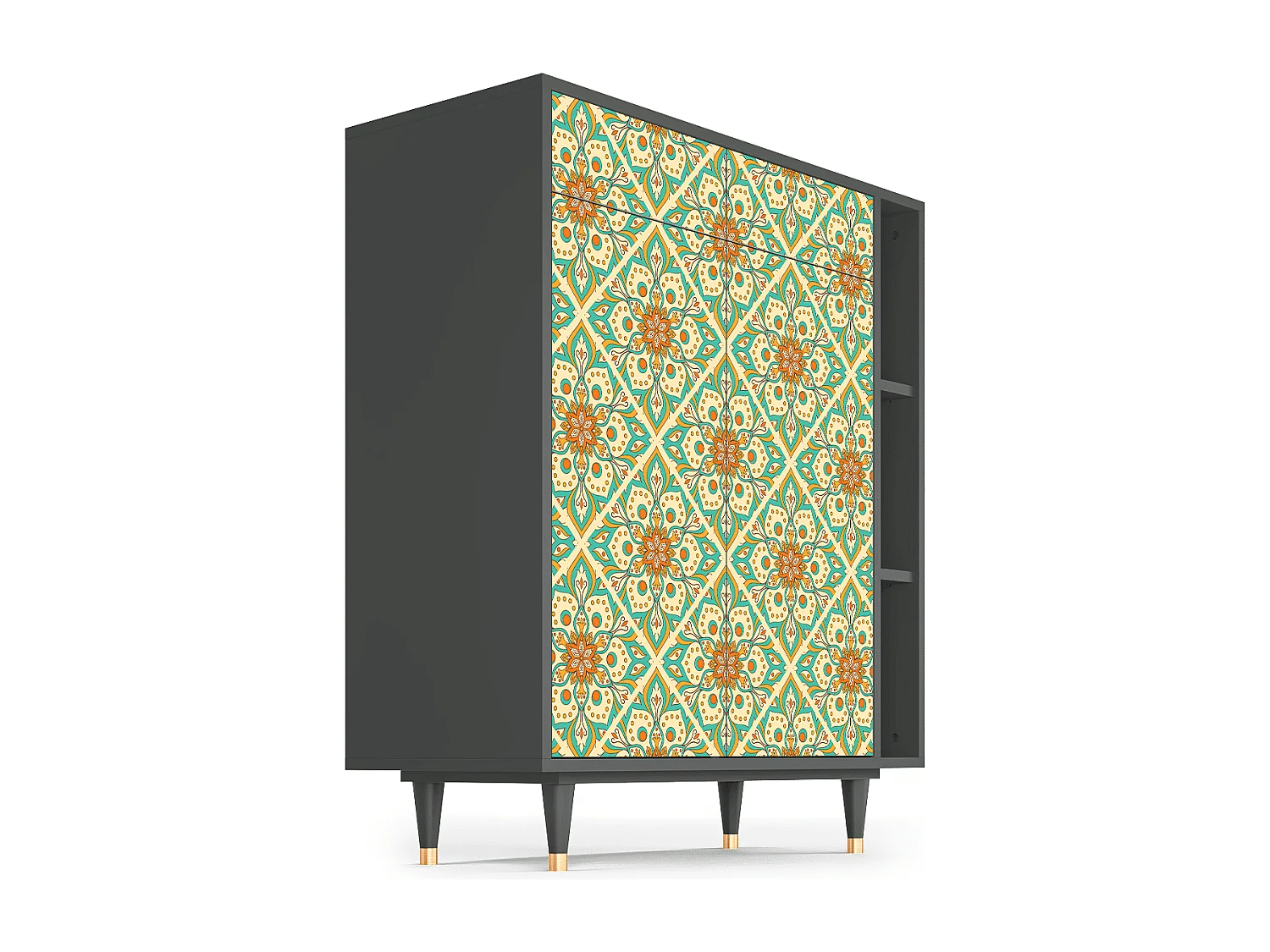 Credenza - 96х110х41 cm - BS6 - Hindu Daisy, Antracite