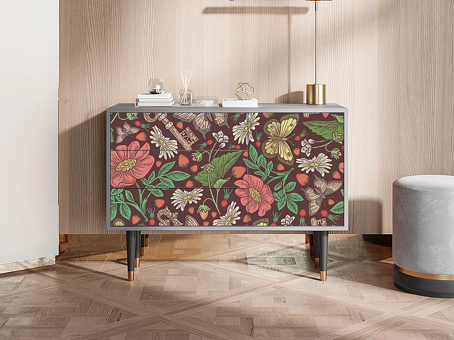 Buffet - 115х84х41 cm - S3 - Alice in Wonderland, Gris