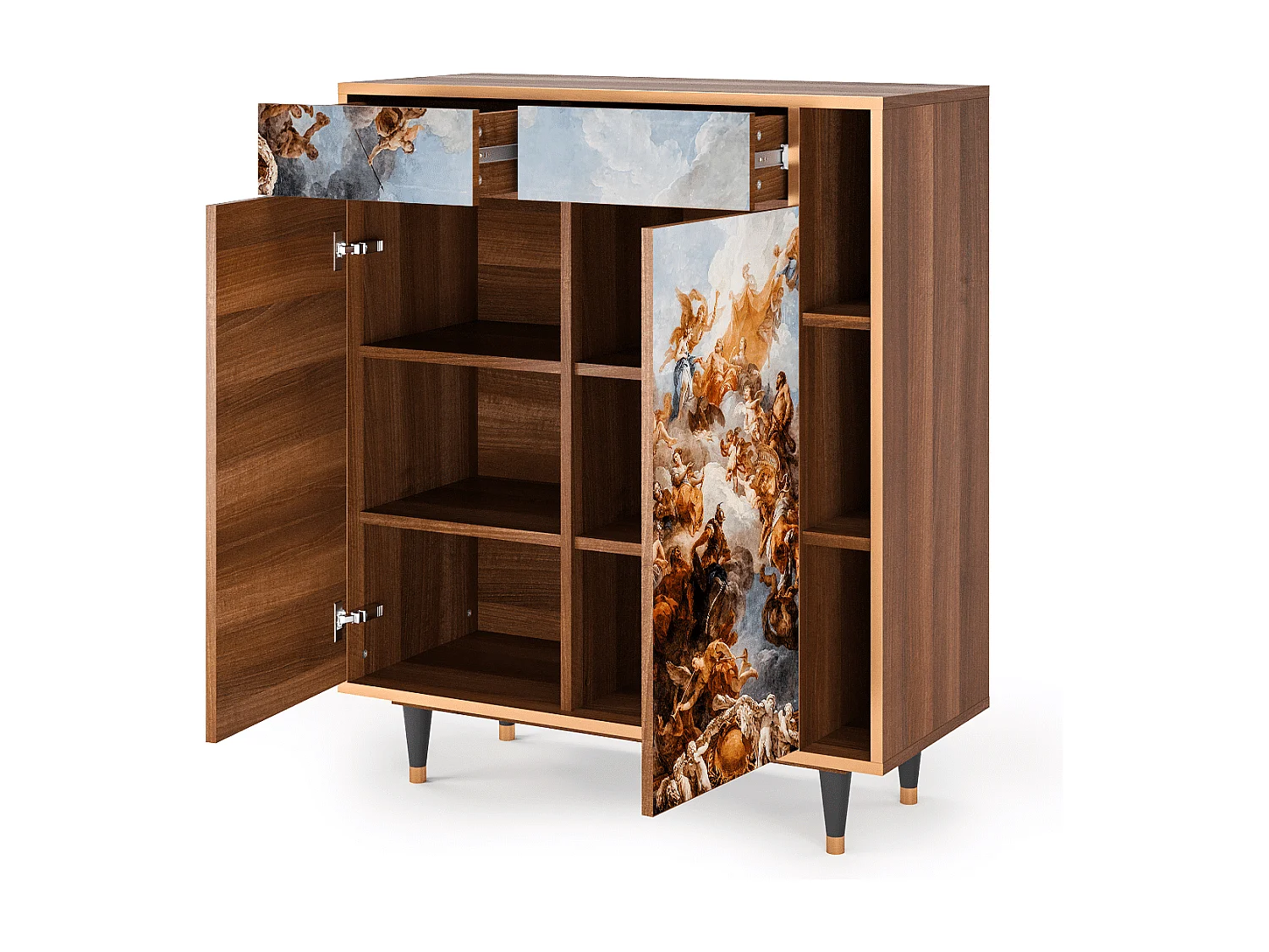 Kredens - 96х110х41 cm - BS6 - Versailles, Orzech