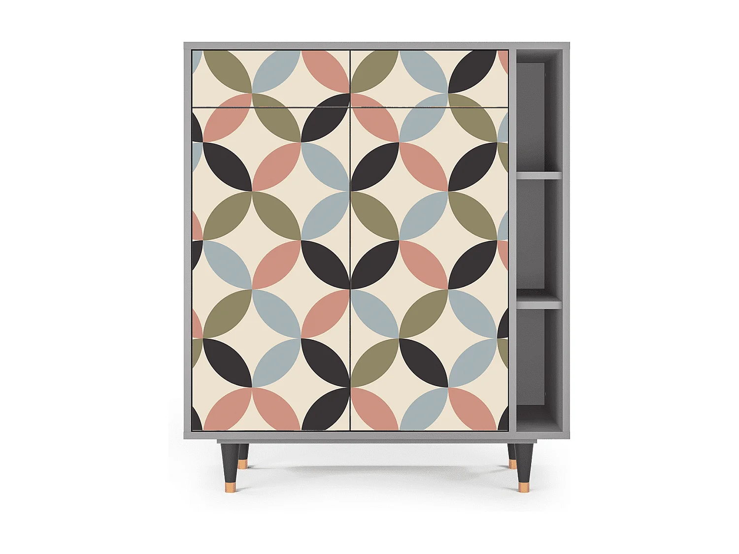 Dressoir - 96х110х41 cm - BS6 - Butterfly Effect, Grijs