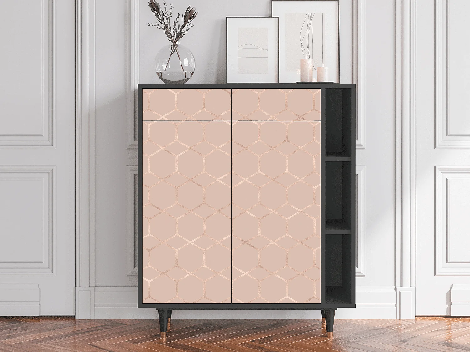 Buffet - 96х110х41 cm - BS6 - Rose Honeycomb, Anthracite