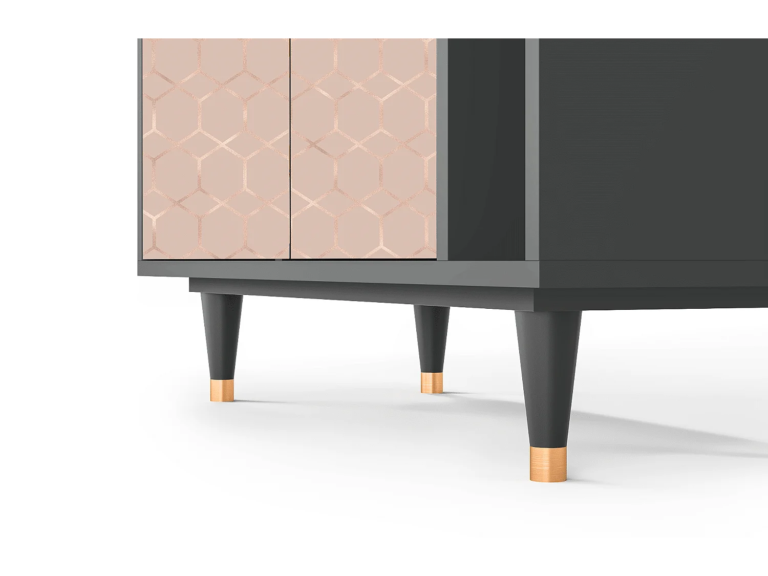 Kredens - 96х110х41 cm - BS6 - Rose Honeycomb, Antracyt