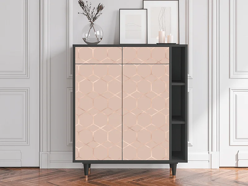 Dressoir - 96х110х41 cm - BS6 - Rose Honeycomb, Antraciet