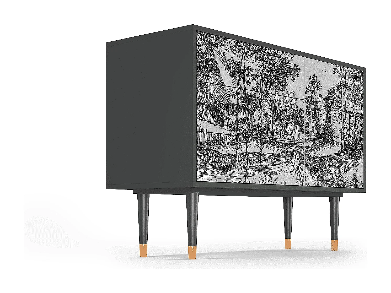 Buffet - 115х84х41 cm - S3 - Village Road, Anthracite