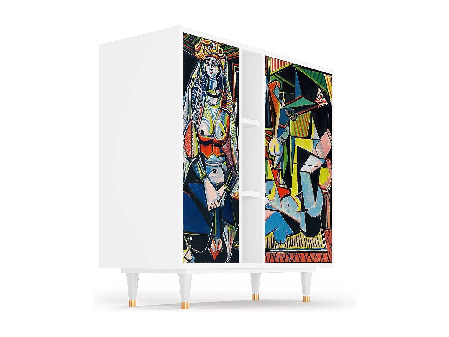 Kredens - 94х96х41 cm - BS5 - Women of Algiers, Biały