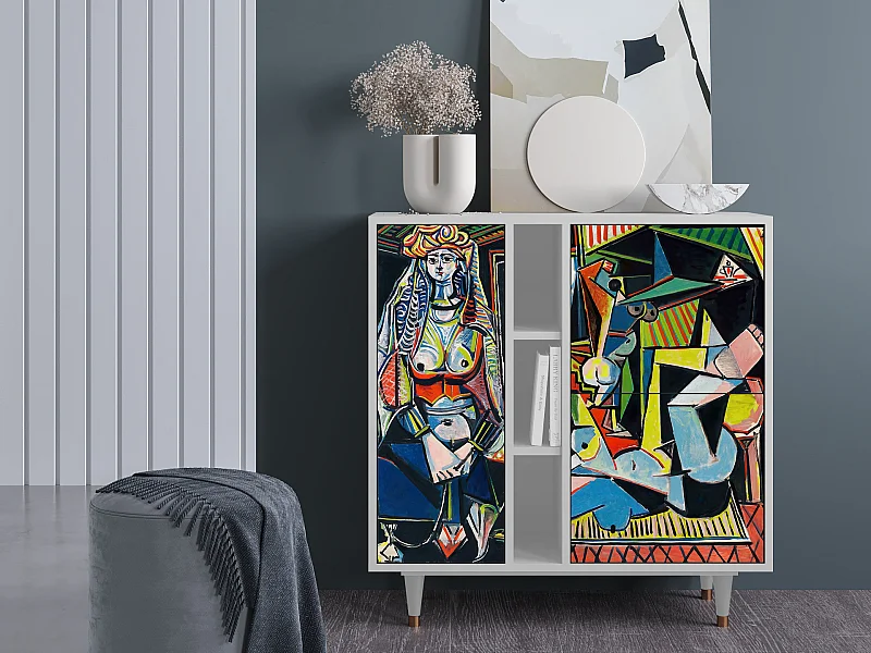 Kredens - 94х96х41 cm - BS5 - Women of Algiers, Biały