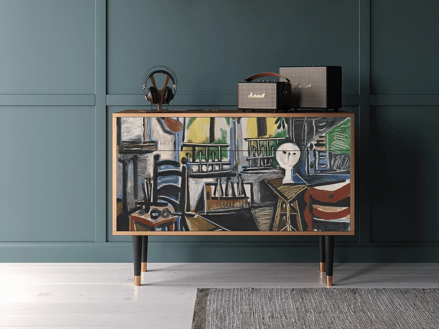 Kredens - 115x85x48 cm - BS4 - The Studio , Orzech