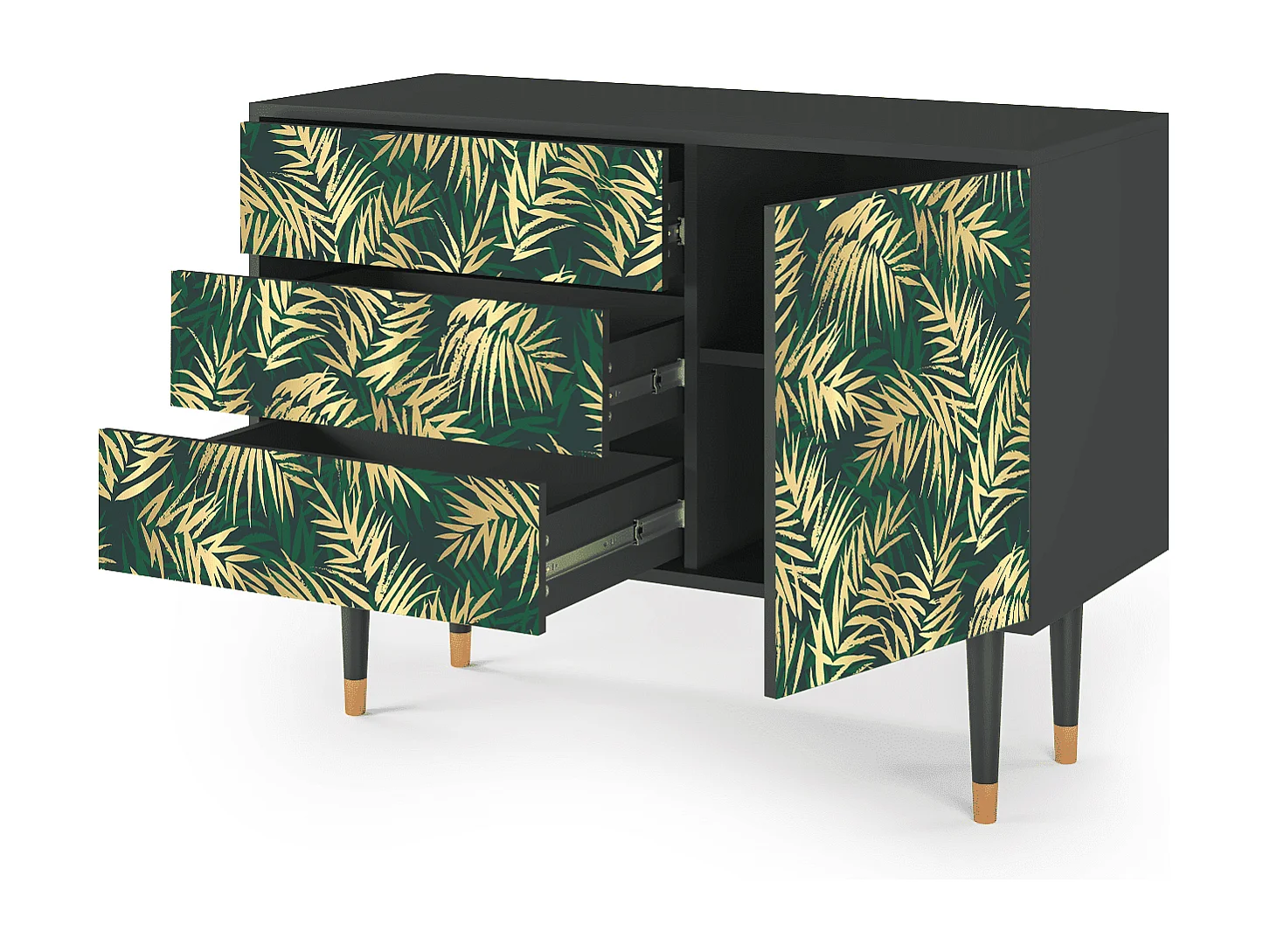 Credenza - 115х84х41 cm - S3 - Sunny Palm Tree, Antracite