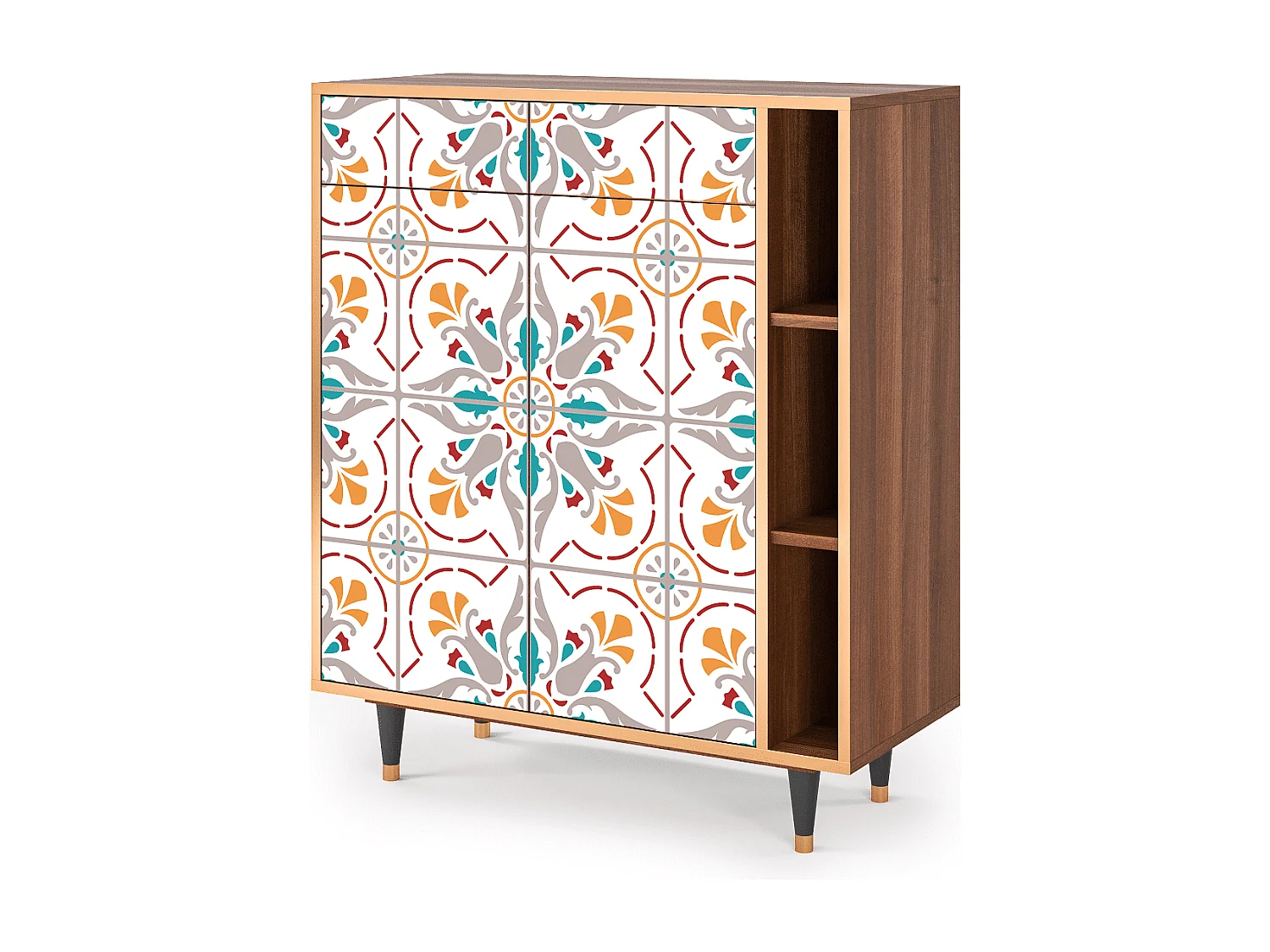 Dressoir - 96х110х41 cm - BS6 - Spring Ceramics, Walnoot