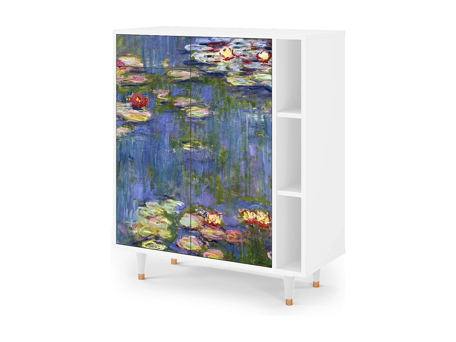 Sideboard - 96х110х41 cm - BS6 - The water lily pond  , Weiß