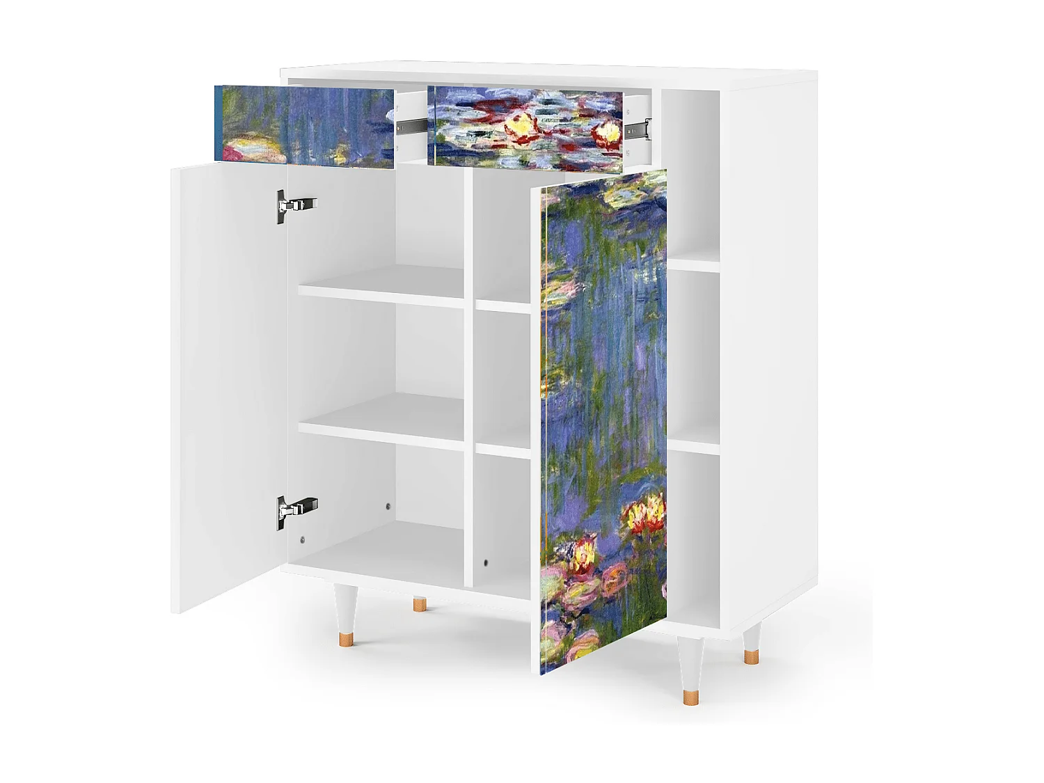 Sideboard - 96х110х41 cm - BS6 - The water lily pond  , Weiß