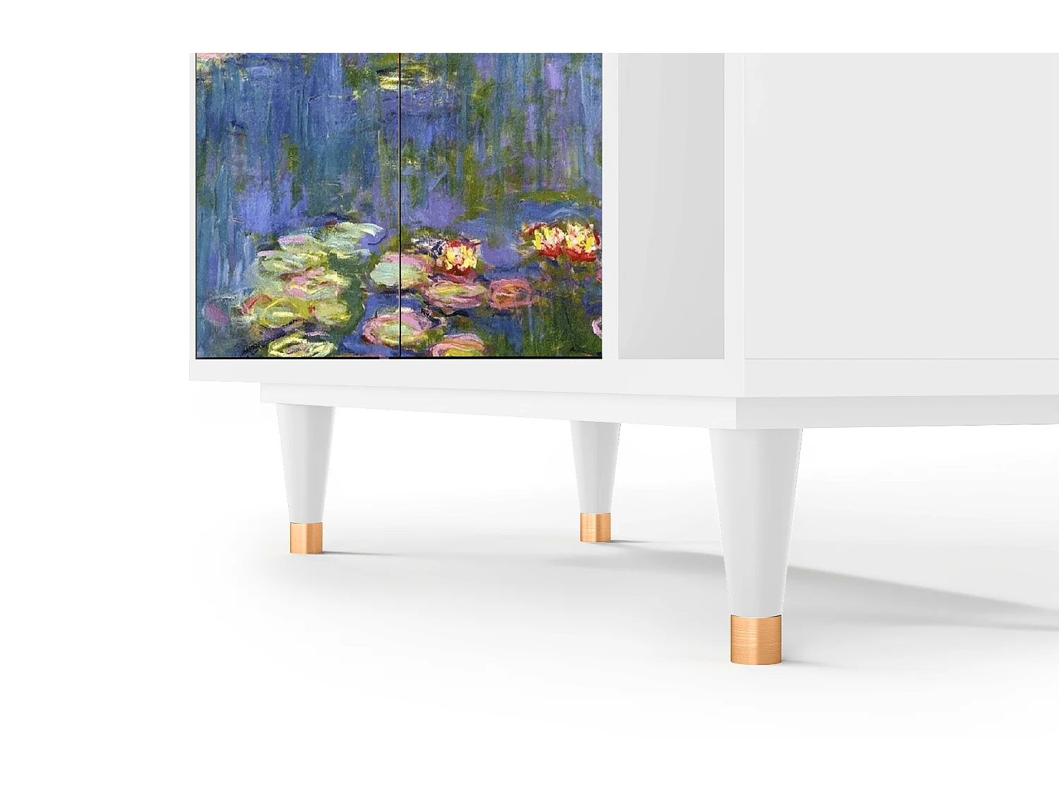 Kredens - 96х110х41 cm - BS6 - The water lily pond  , Biały