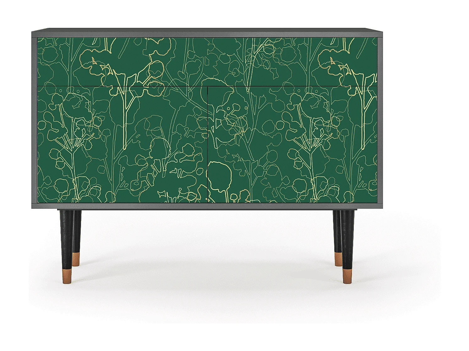 Kredens - 115x85x48 cm - BS4 - Emerald Forest, Antracyt