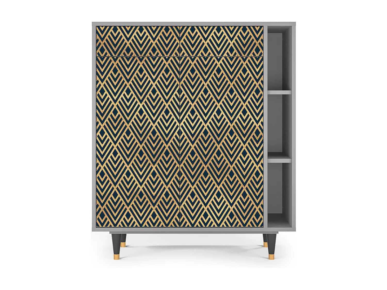 Credenza - 96х110х41 cm - BS6 - Egypt Triangles, Grigio