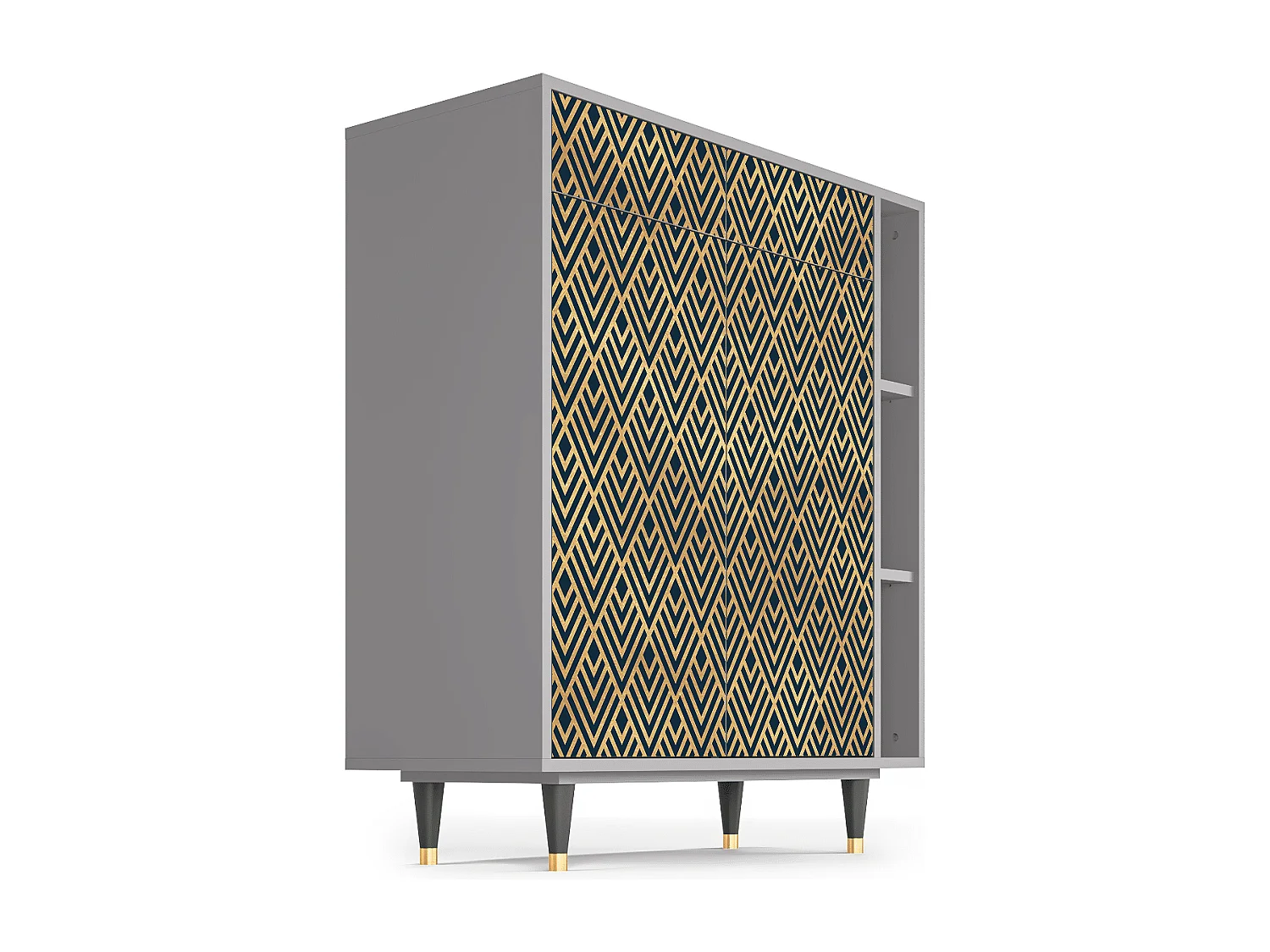 Credenza - 96х110х41 cm - BS6 - Egypt Triangles, Grigio