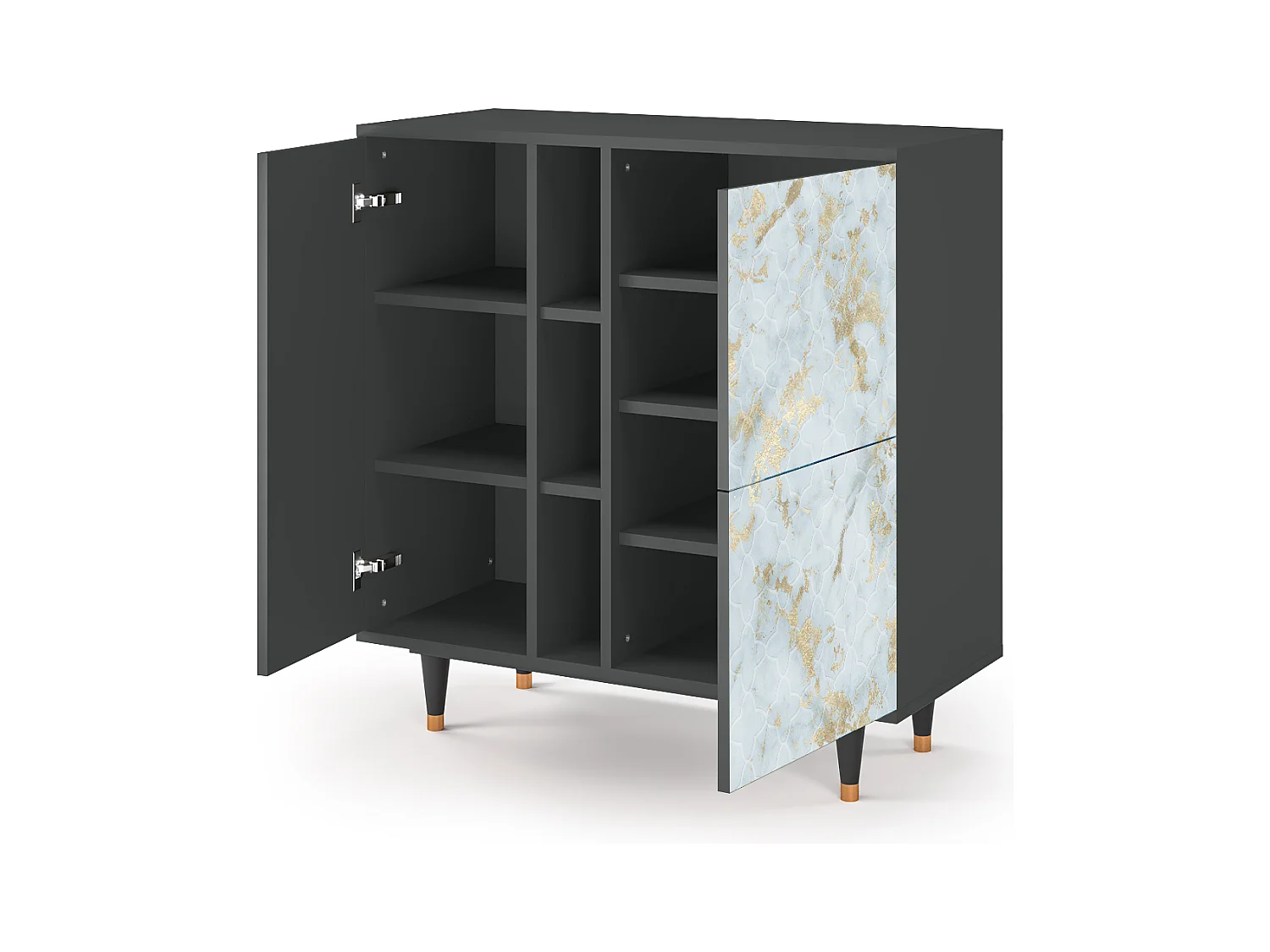 Dressoir - 94х96х41 cm - BS5 - Golden Waves, Antraciet