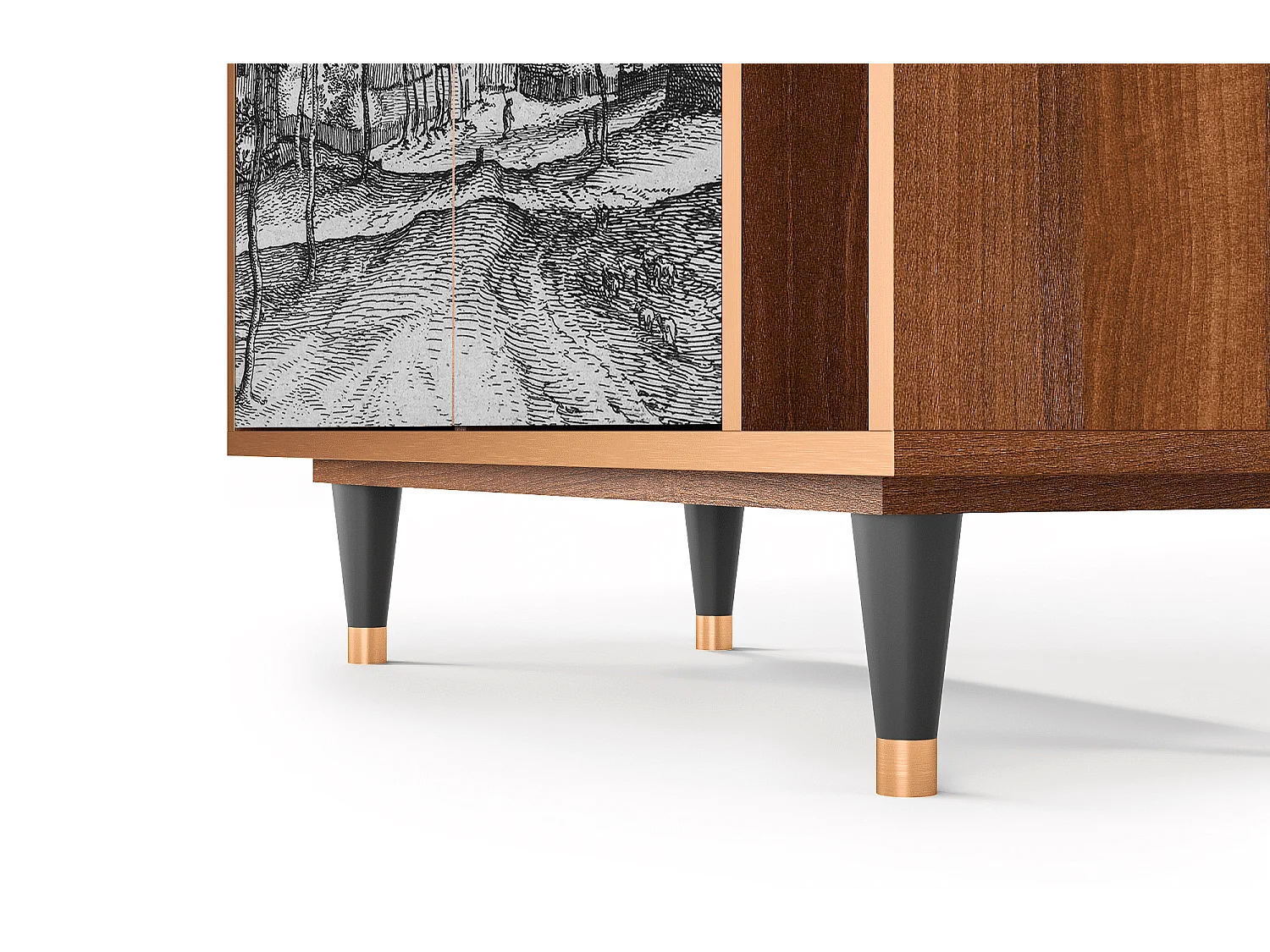 Credenza - 96х110х41 cm - BS6 - Village Road, Noce