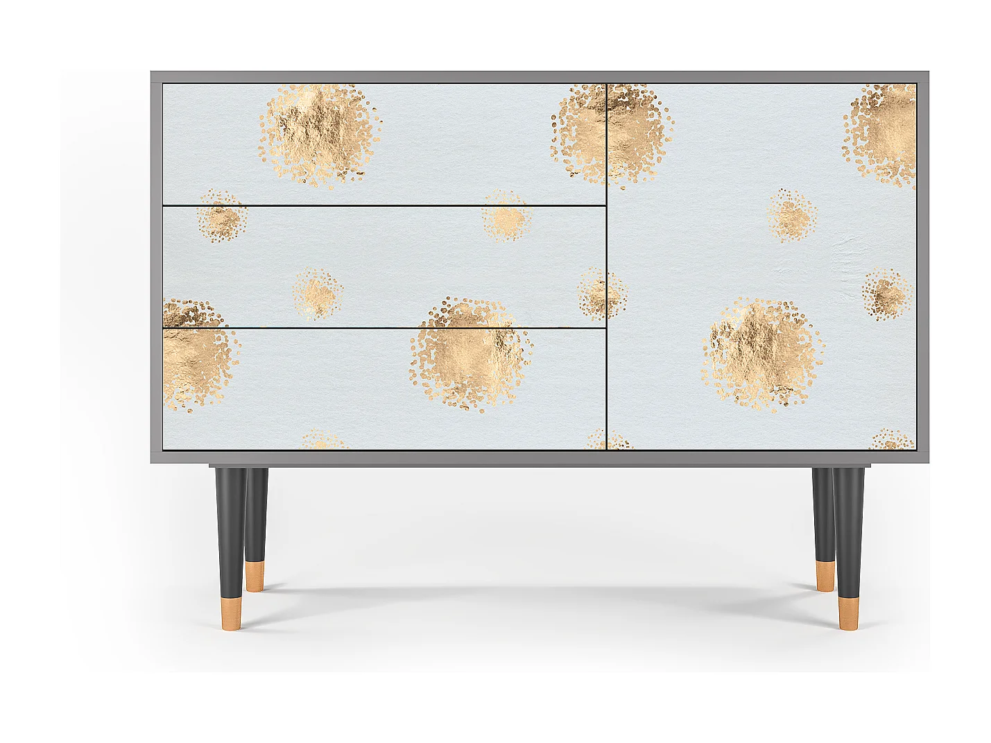 Kredens - 115х84х41 cm - S3 - Sky Latte, Szary