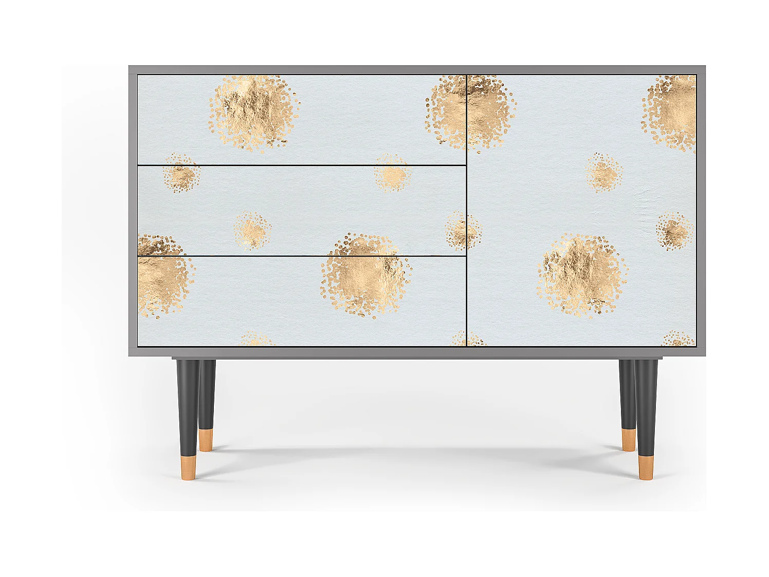 Kredens - 115х84х41 cm - S3 - Sky Latte, Szary