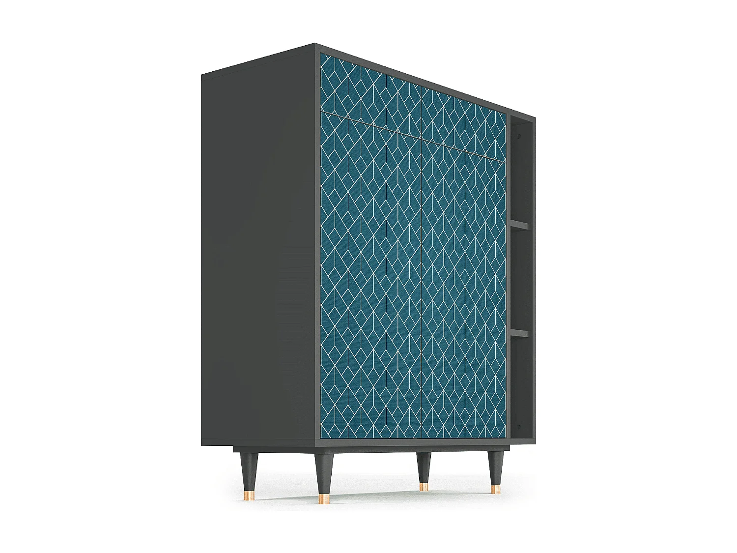 Credenza - 96х110х41 cm - BS6 - Turquoise Geometry, Antracite