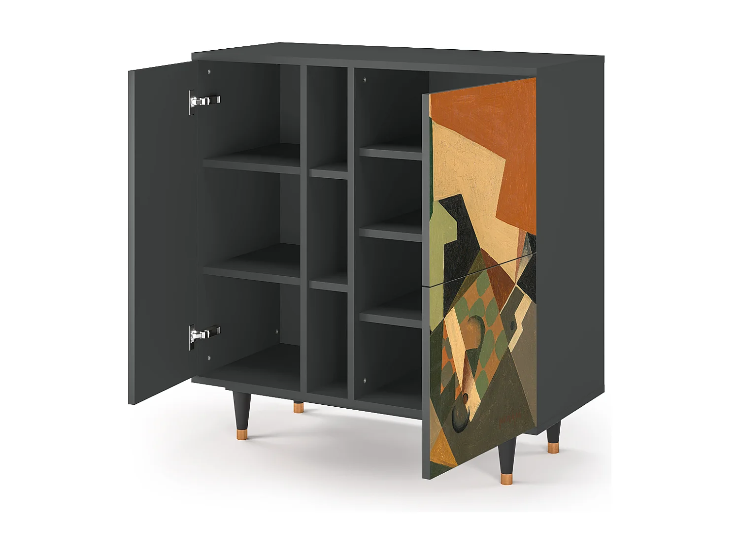 Buffet - 94х96х41 cm - BS5 - Glass and Checkerboard, Anthracite