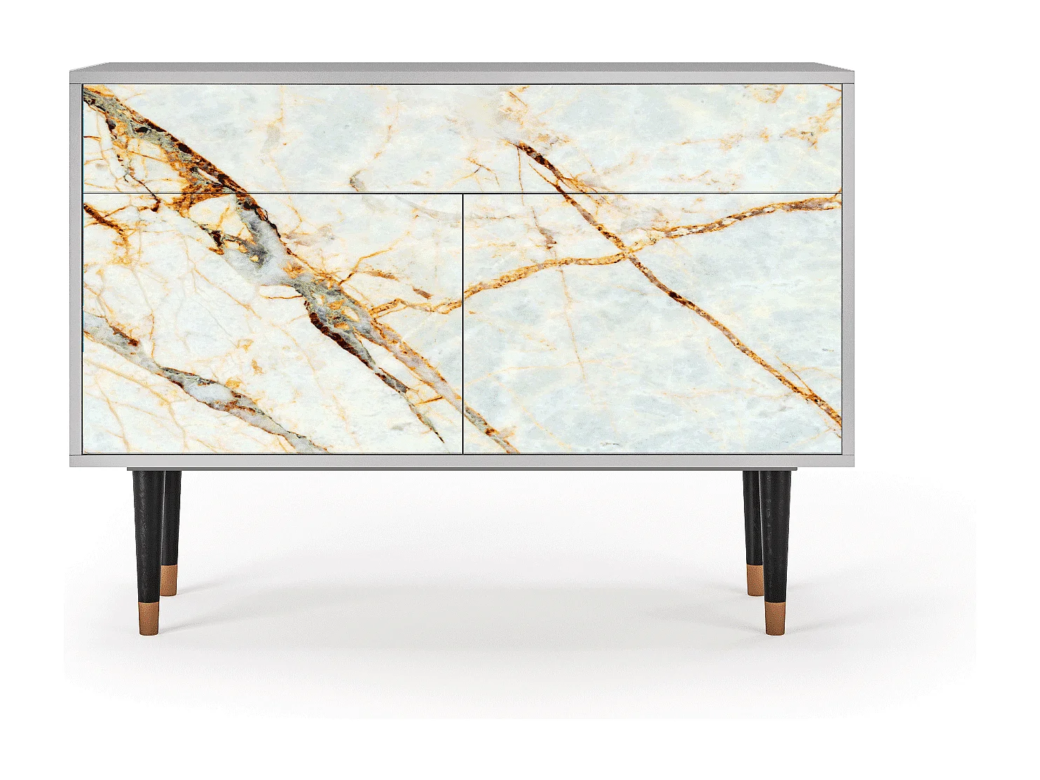 Buffet - 115x85x48 cm - BS4 - Sabley Marble, Gris