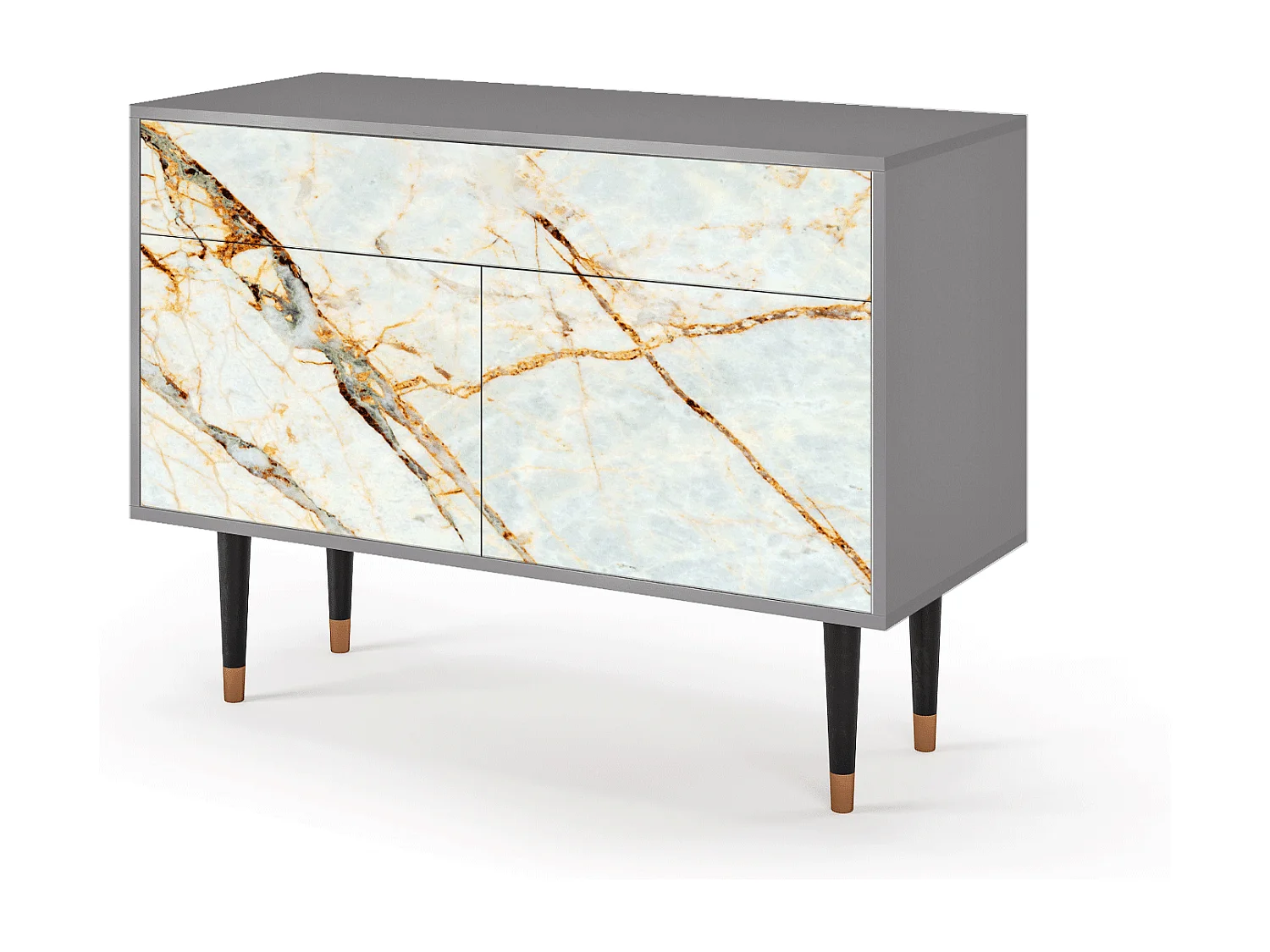Buffet - 115x85x48 cm - BS4 - Sabley Marble, Gris