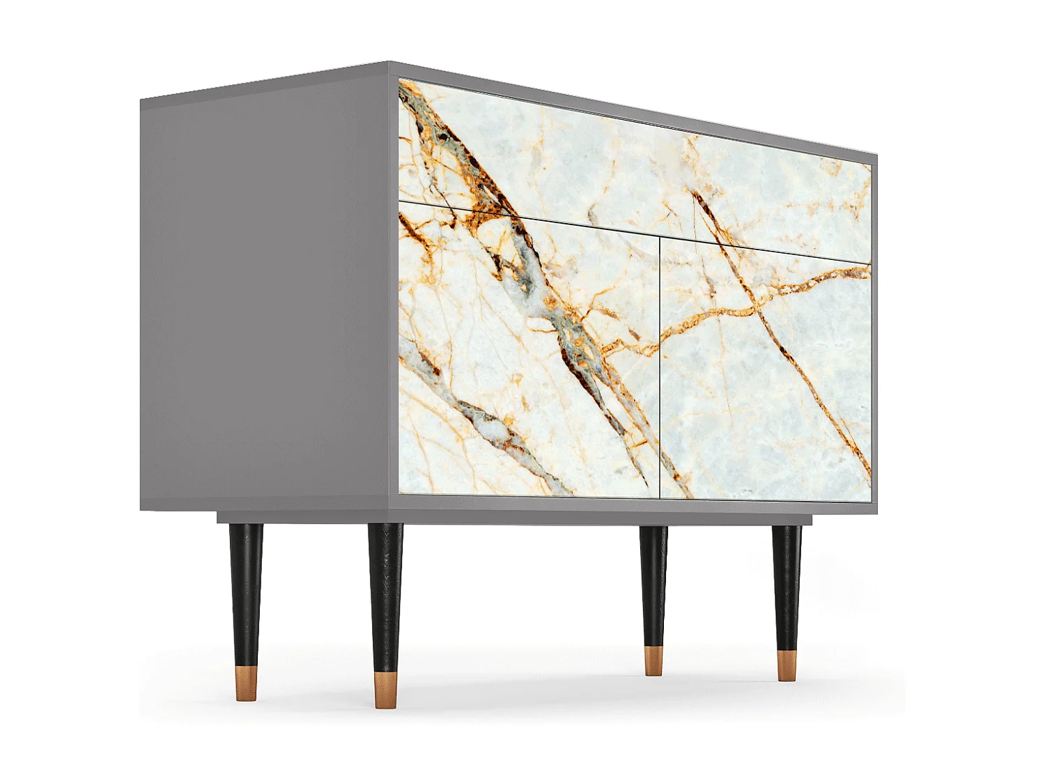 Buffet - 115x85x48 cm - BS4 - Sabley Marble, Gris