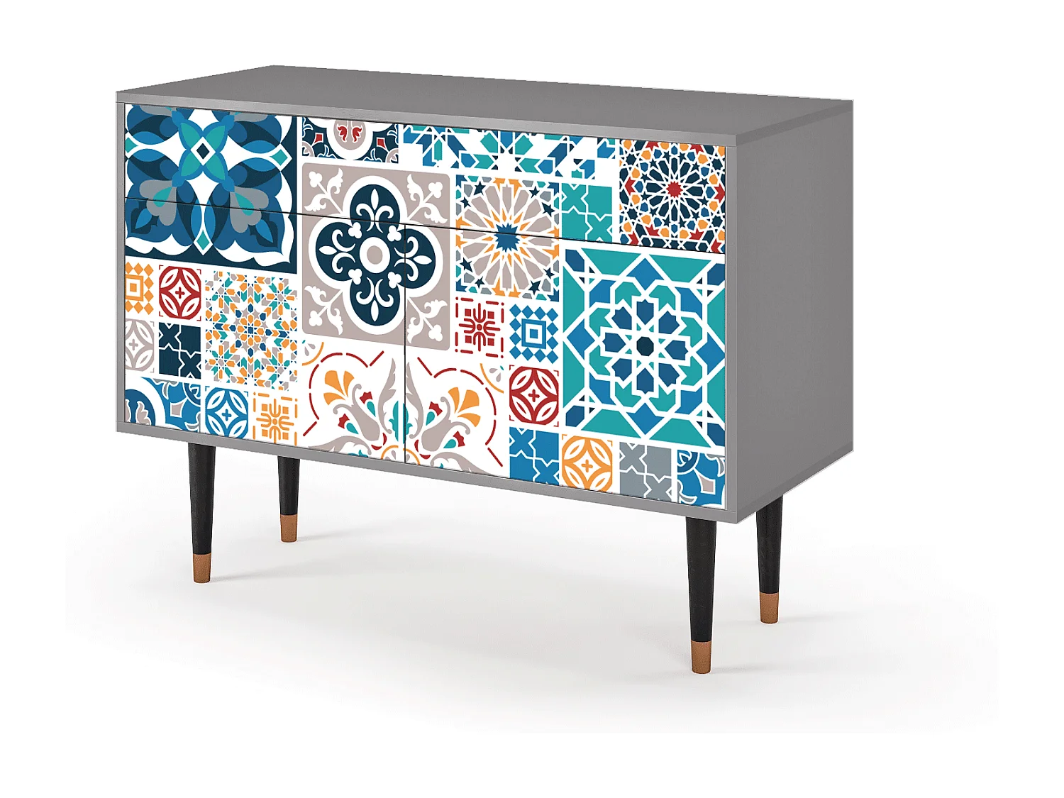 Buffet - 115x85x48 cm - BS4 - Moroccan Market, Gris