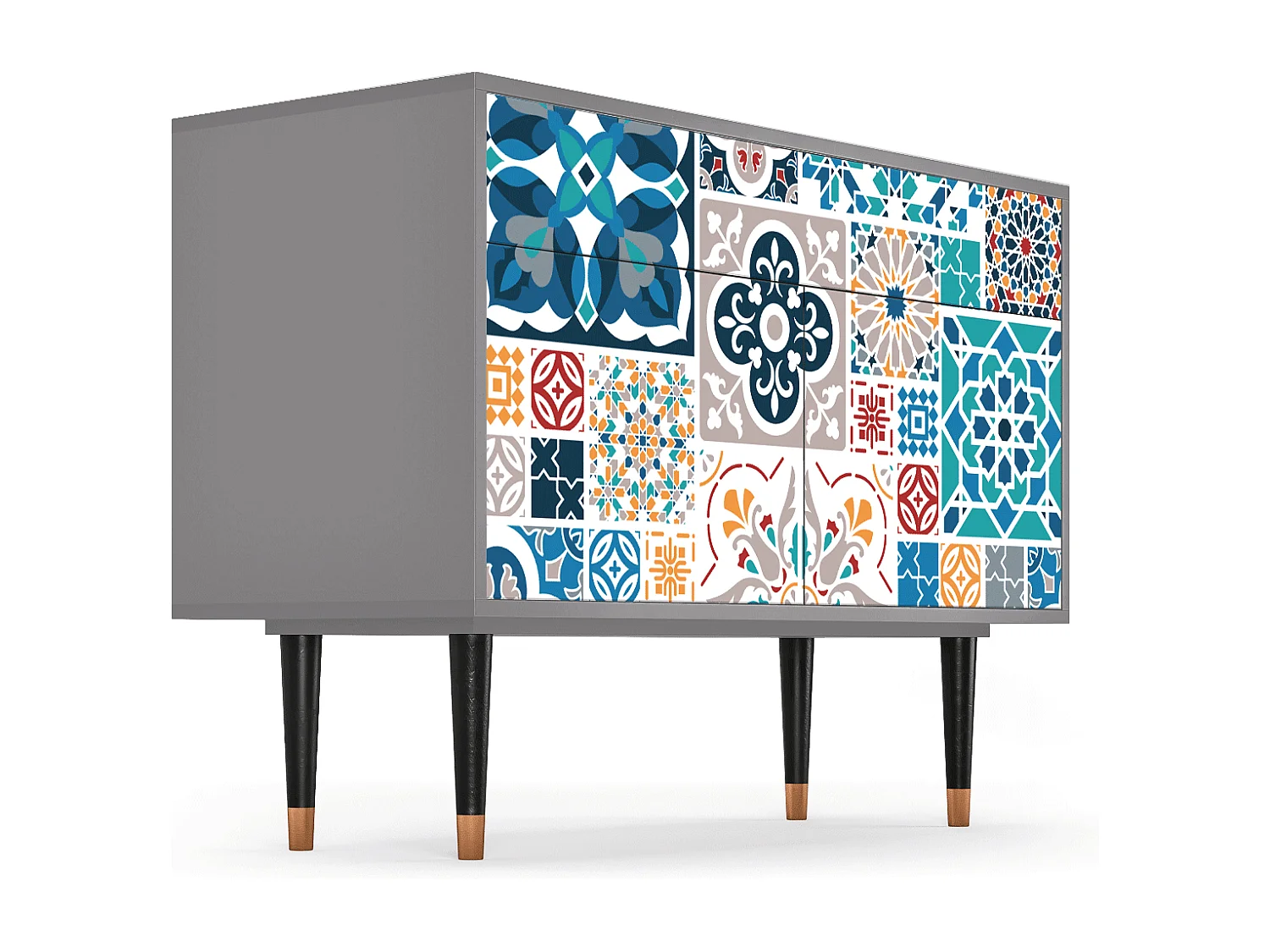 Buffet - 115x85x48 cm - BS4 - Moroccan Market, Gris