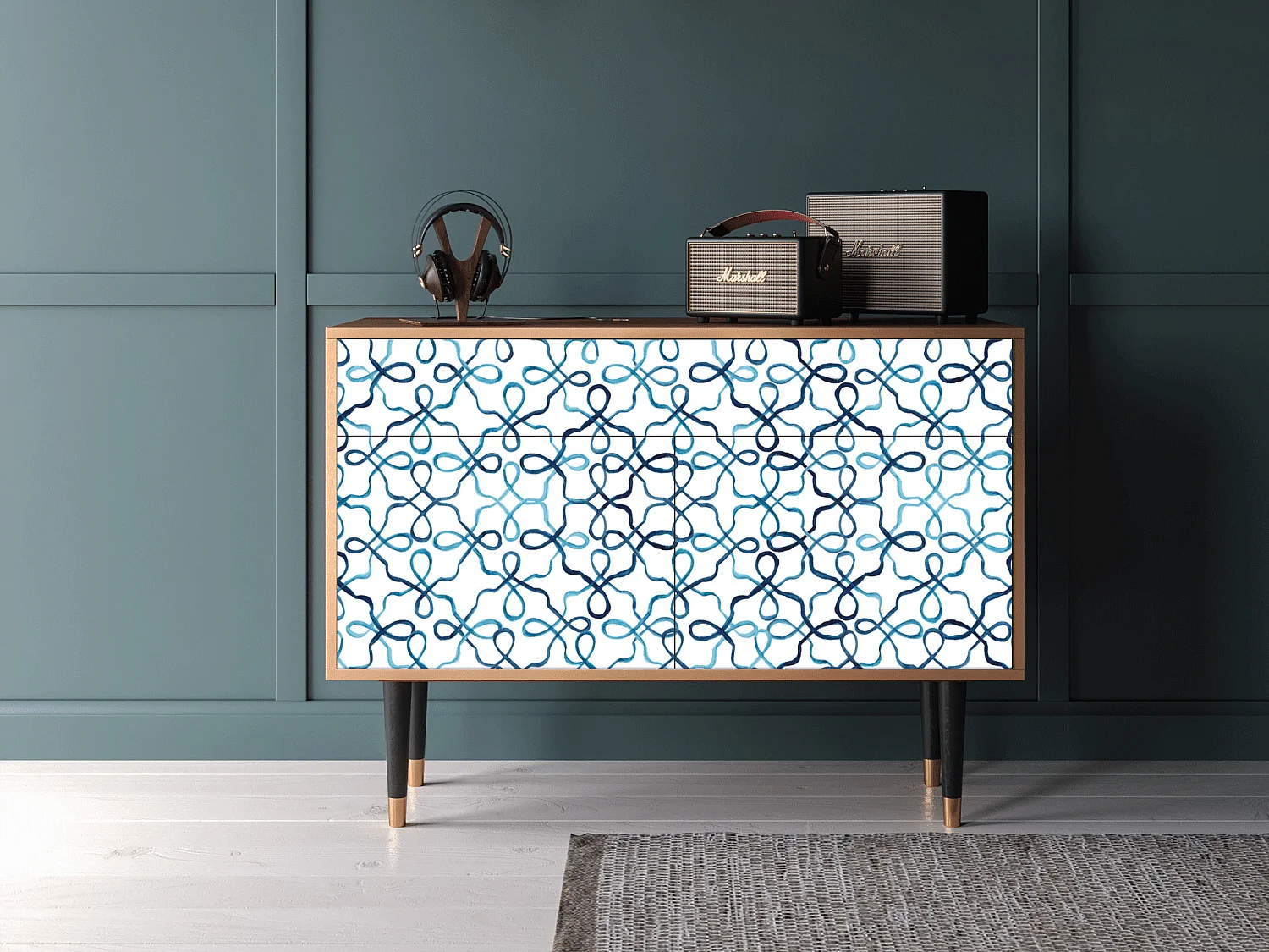Credenza - 115x85x48 cm - BS4 - Marine Strings, Noce
