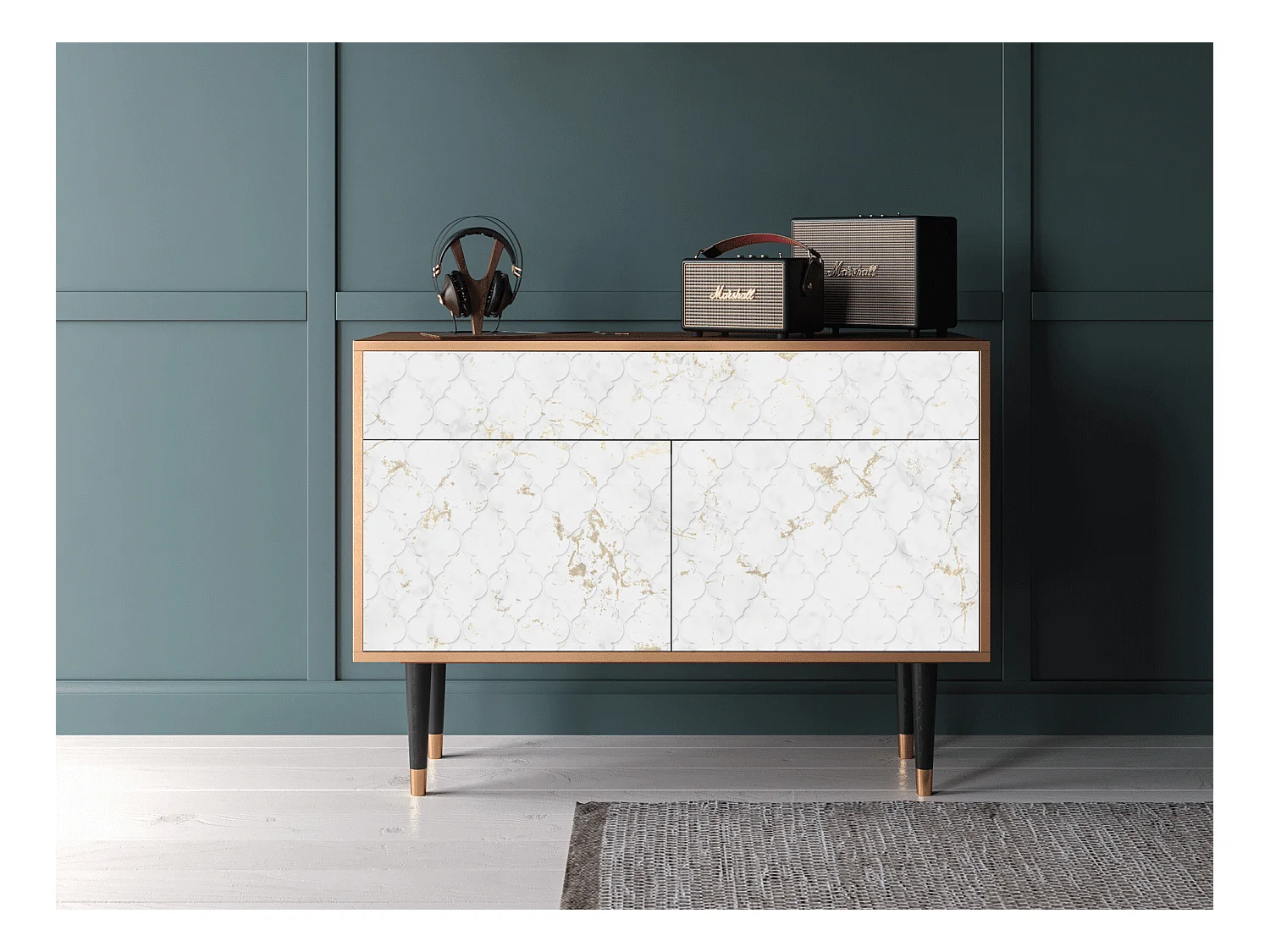 Sideboard - 115x85x48 cm - BS4 - Sweet Cotton, Walnuss
