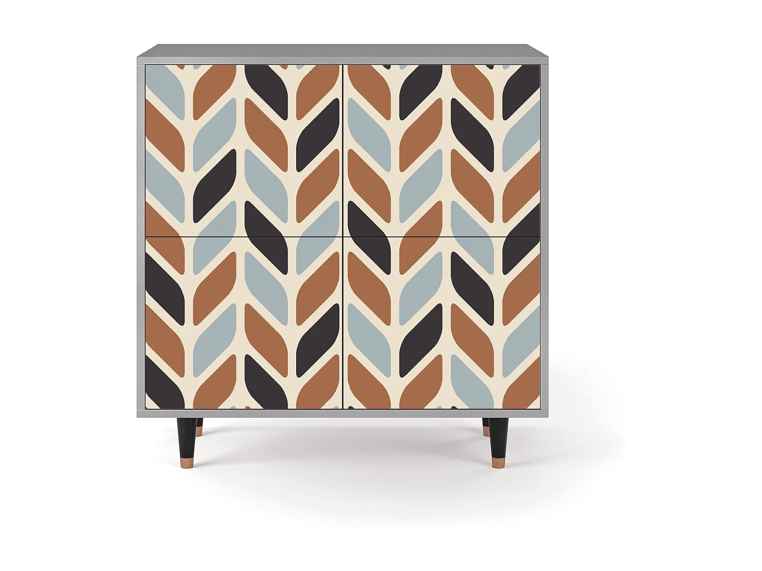 Aparador - 94x96x48 cm - BS3 - Beige Laure, Cinza