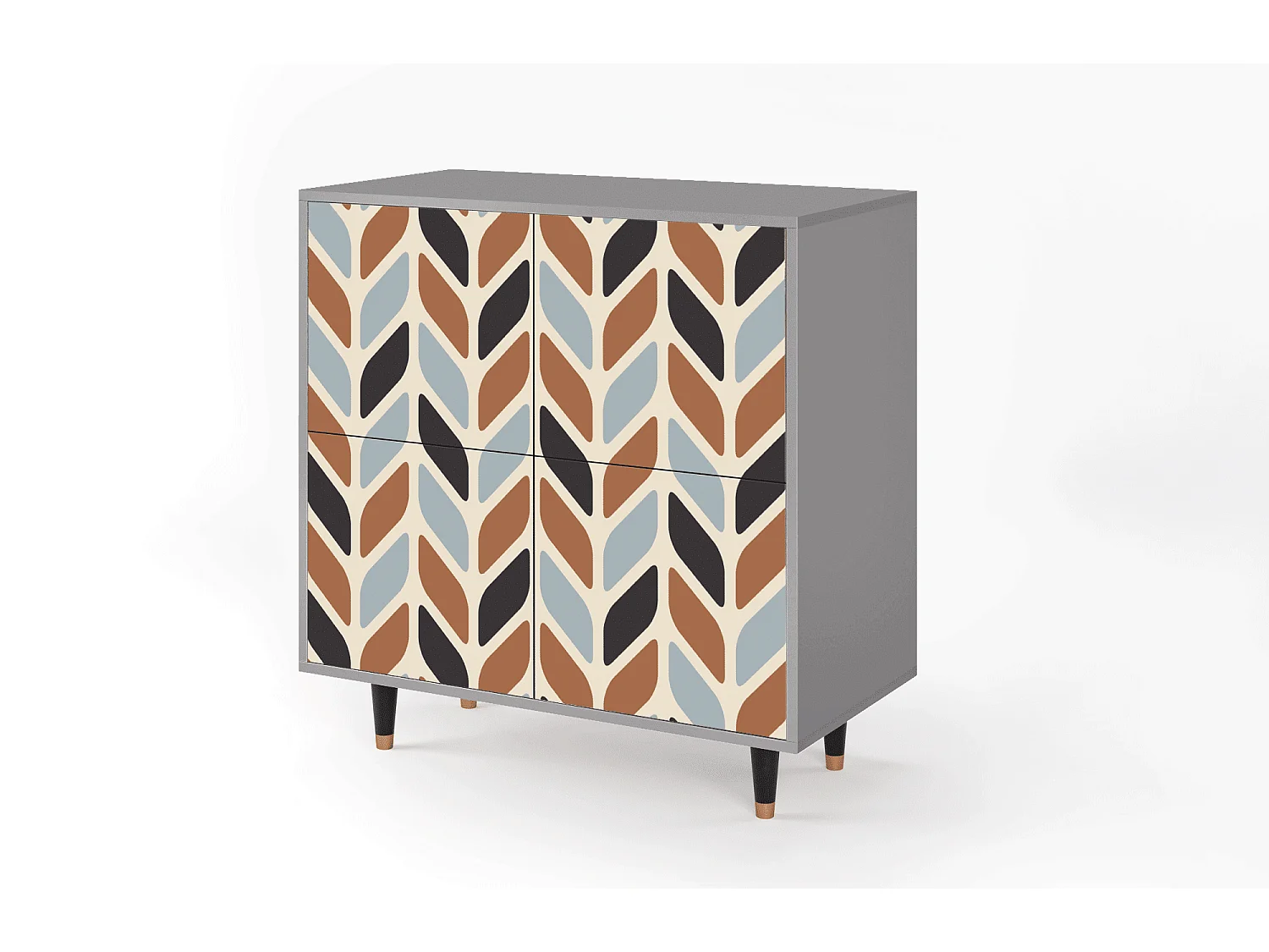 Aparador - 94x96x48 cm - BS3 - Beige Laure, Cinza