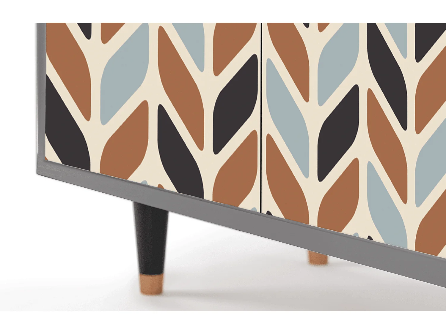 Aparador - 94x96x48 cm - BS3 - Beige Laure, Cinza