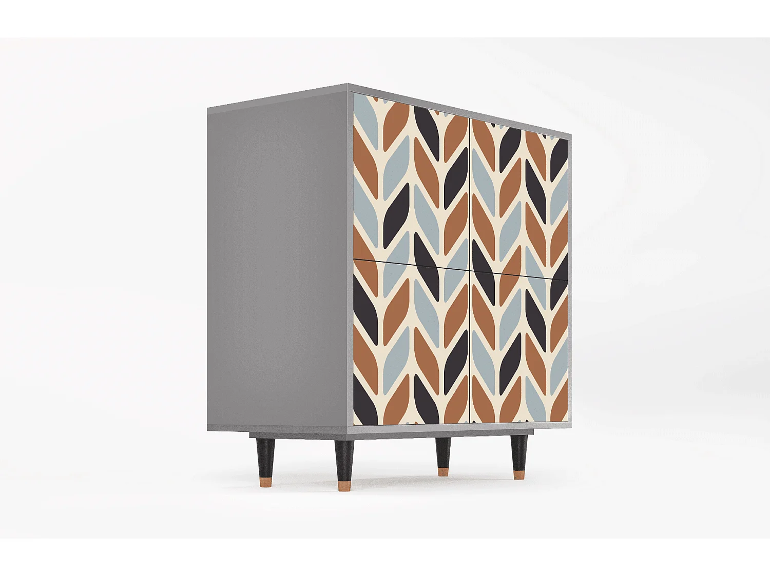 Buffet - 94x96x48 cm - BS3 - Beige Laure, Gris