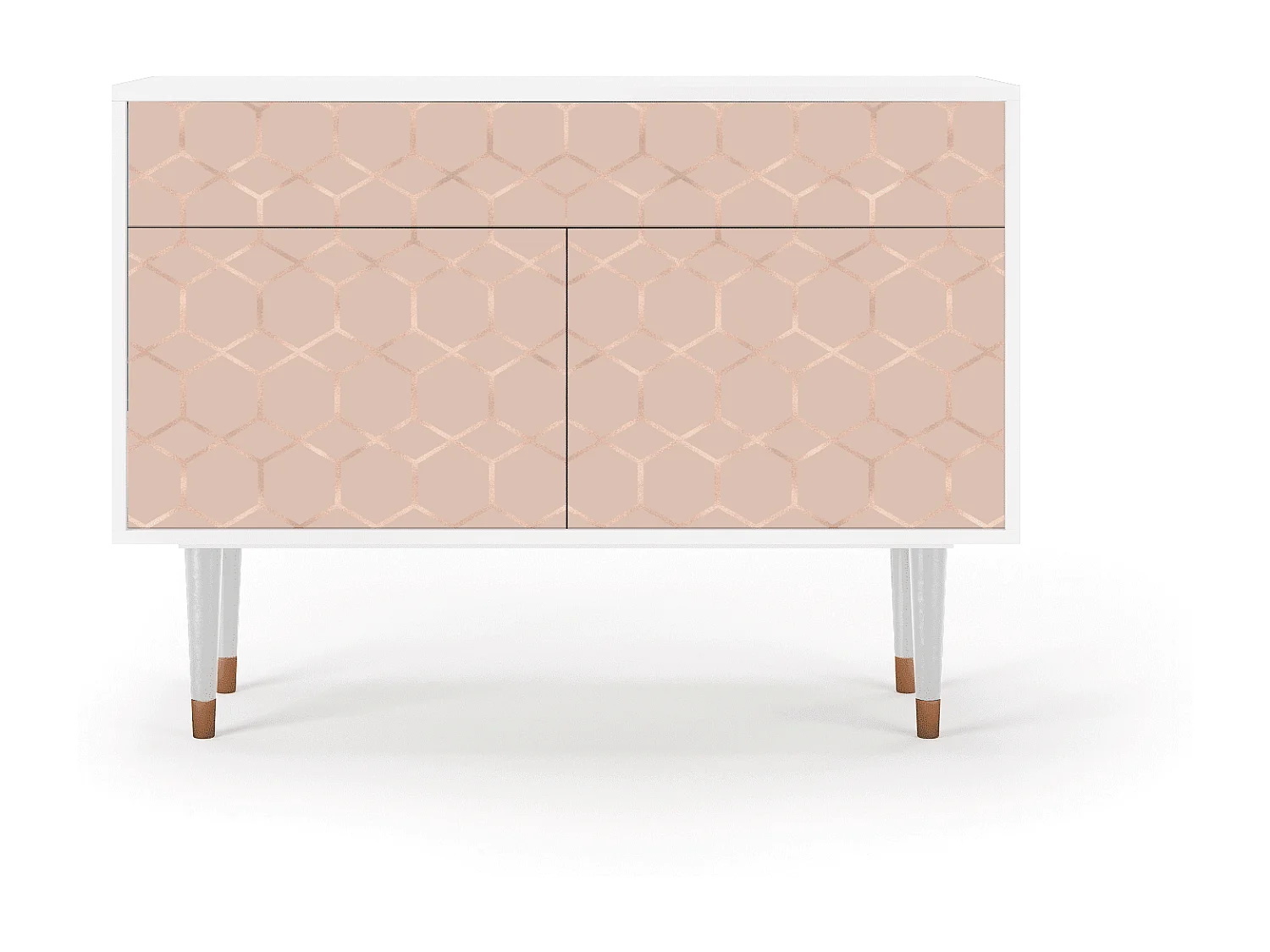 Buffet - 115x85x48 cm - BS4 - Rose Honeycomb, Blanc